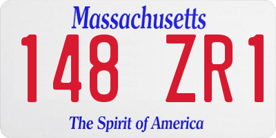 MA license plate 148ZR1