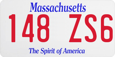 MA license plate 148ZS6