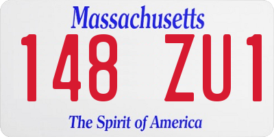 MA license plate 148ZU1