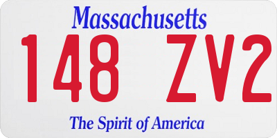 MA license plate 148ZV2