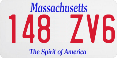 MA license plate 148ZV6