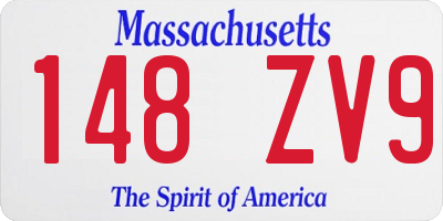 MA license plate 148ZV9