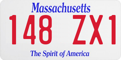 MA license plate 148ZX1