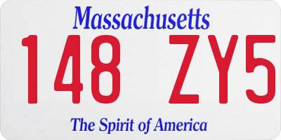 MA license plate 148ZY5