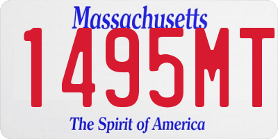 MA license plate 1495MT