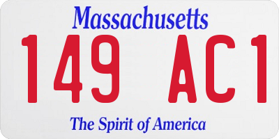 MA license plate 149AC1