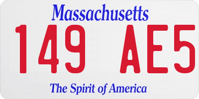 MA license plate 149AE5