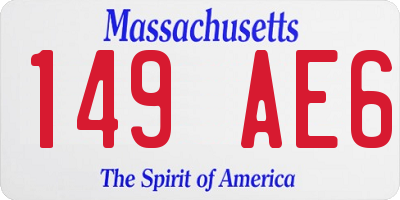 MA license plate 149AE6