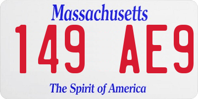 MA license plate 149AE9