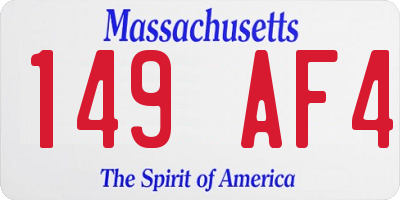 MA license plate 149AF4