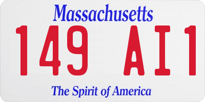 MA license plate 149AI1