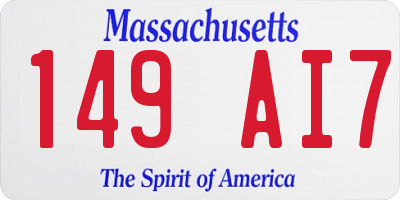 MA license plate 149AI7