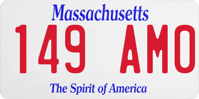 MA license plate 149AM0
