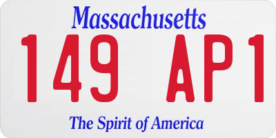 MA license plate 149AP1