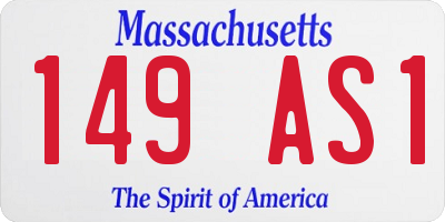 MA license plate 149AS1