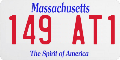 MA license plate 149AT1