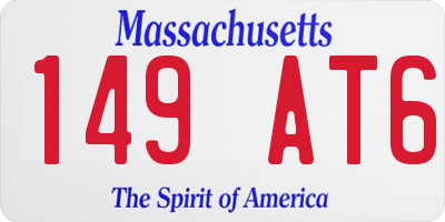 MA license plate 149AT6