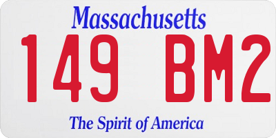 MA license plate 149BM2