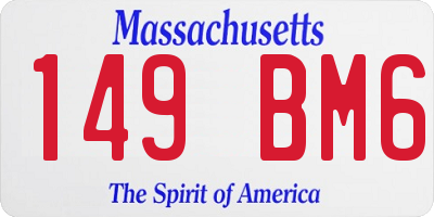 MA license plate 149BM6