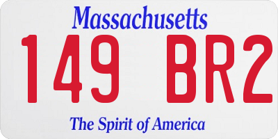 MA license plate 149BR2