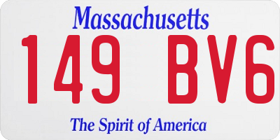 MA license plate 149BV6