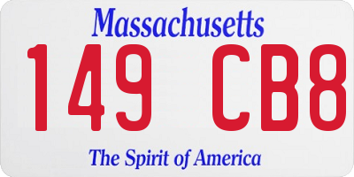 MA license plate 149CB8