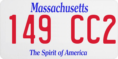 MA license plate 149CC2