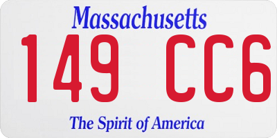 MA license plate 149CC6