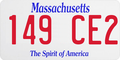 MA license plate 149CE2