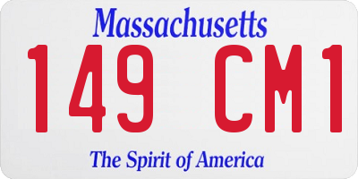 MA license plate 149CM1