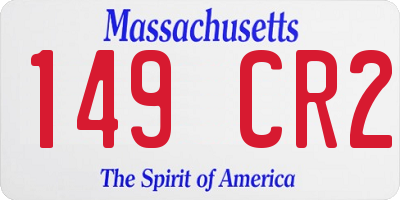 MA license plate 149CR2