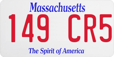 MA license plate 149CR5