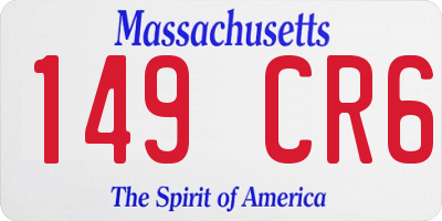 MA license plate 149CR6