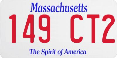 MA license plate 149CT2