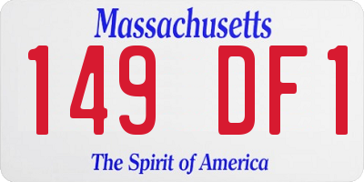 MA license plate 149DF1