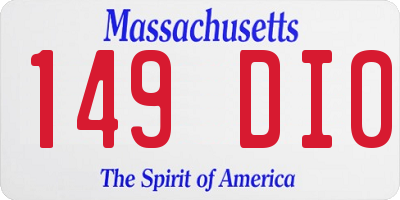 MA license plate 149DI0