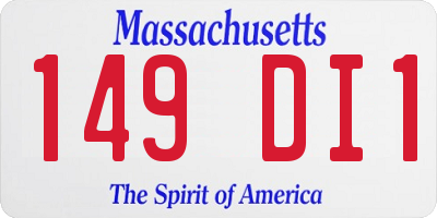 MA license plate 149DI1