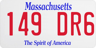 MA license plate 149DR6