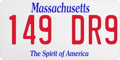 MA license plate 149DR9