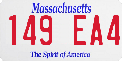 MA license plate 149EA4
