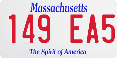 MA license plate 149EA5