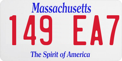MA license plate 149EA7