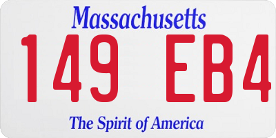 MA license plate 149EB4