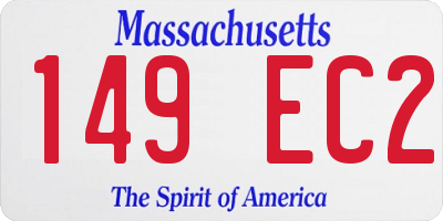 MA license plate 149EC2
