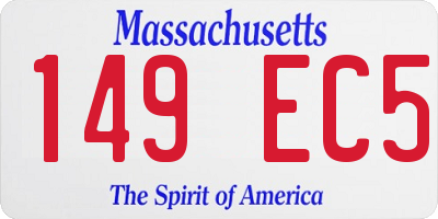 MA license plate 149EC5