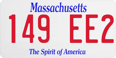 MA license plate 149EE2
