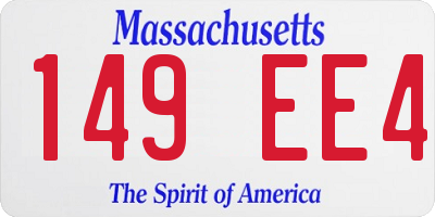 MA license plate 149EE4