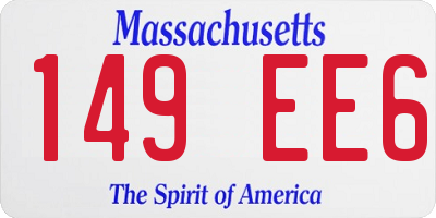 MA license plate 149EE6