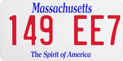 MA license plate 149EE7