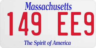 MA license plate 149EE9